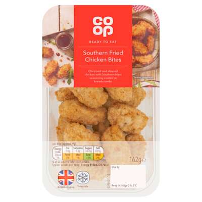 Co-op Southern Fried Chicken Bites 162g Co-op Southern Fried Chicken Bites 162g