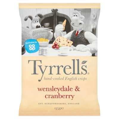 Tyrrell’s Wensleydale & Cranberry Sharing Crisps 135g Tyrrell’s Wensleydale & Cranberry Sharing Crisps 135g