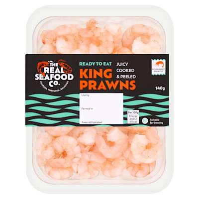 Real Seafood Co Cooked King Prawns 140g Real Seafood Co Cooked King Prawns 140g