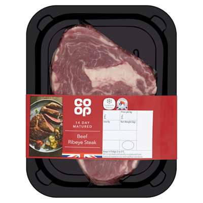 Co-op British Beef Ribeye Steak 227g Co-op British Beef Ribeye Steak 227g