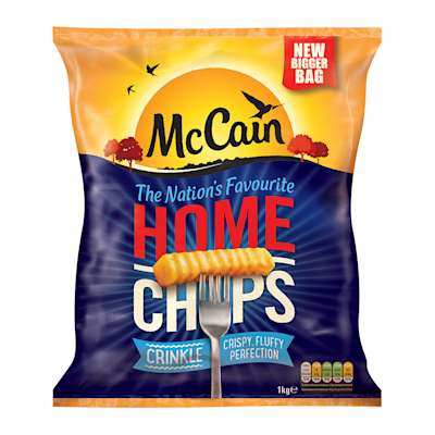 McCain Home Chips Crinkle Cut 1kg McCain Home Chips Crinkle Cut 1kg