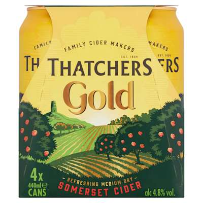 Thatchers Gold Cider Cans 4x440ml Thatchers Gold Cider Cans 4x440ml