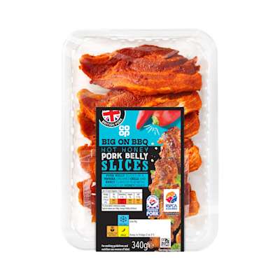 Co-op Hot Honey Pork Belly Slices 340g Co-op Hot Honey Pork Belly Slices 340g