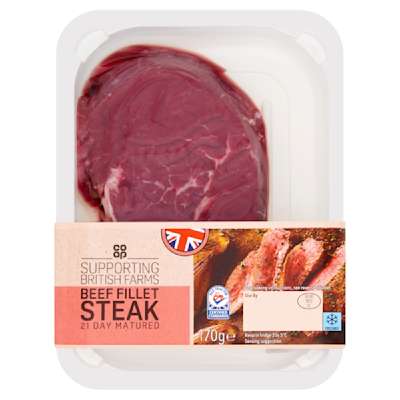 Co-op British Beef Fillet Steak 170g Co-op British Beef Fillet Steak 170g