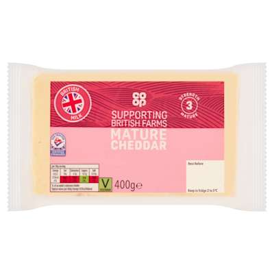 Co-op British Mature White Cheddar 400g Co-op British Mature White Cheddar 400g