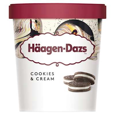 Haagen Dazs Cookie & Cream Ice Cream 460ml Haagen Dazs Cookie & Cream Ice Cream 460ml