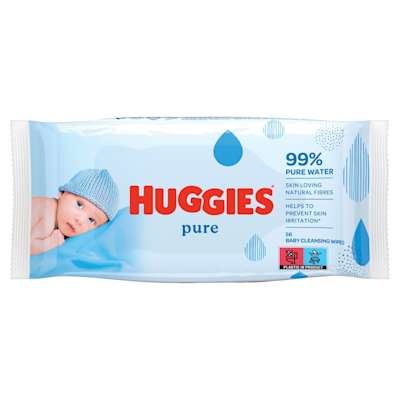 Huggies Pure Baby Wipes 56s Huggies Pure Baby Wipes 56s