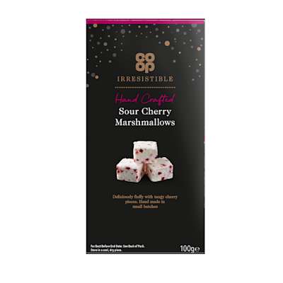 Co-op Irresistible Handmade Sour Cherry Mallow 100g Co-op Irresistible Handmade Sour Cherry Mallow 100g