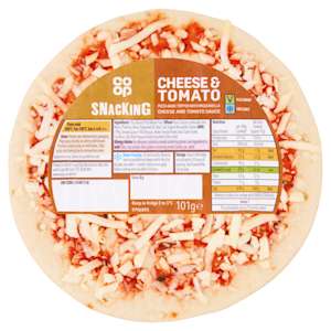 Co-op Snacking Cheese & Tomato Pizza 101g Co-op Snacking Cheese & Tomato Pizza 101g