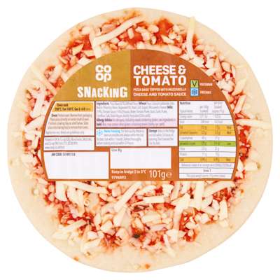 Co-op Snacking Cheese & Tomato Pizza 101g Co-op Snacking Cheese & Tomato Pizza 101g