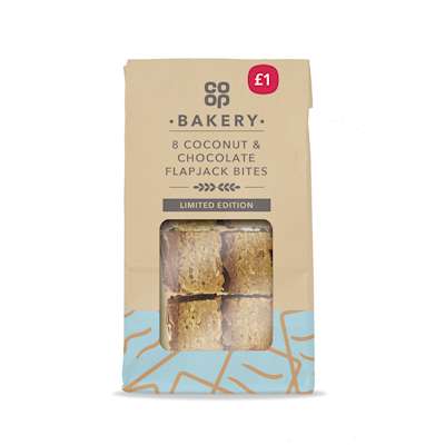 Co-op 8 Chocolate & Coconut Flapjack Mini Bites Co-op 8 Chocolate & Coconut Flapjack Mini Bites