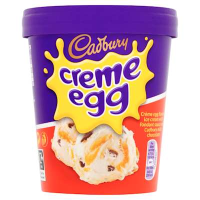 Cadburys Creme Egg Ice Cream Tub 480ml Cadburys Creme Egg Ice Cream Tub 480ml