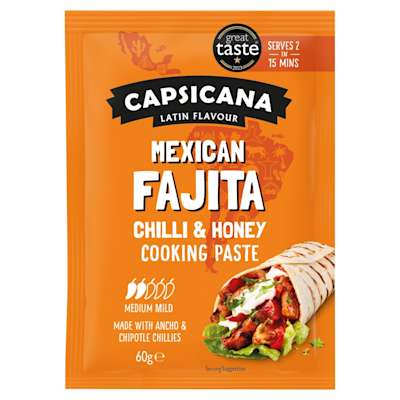 Capsicana Mexican Fajita Chilli & Honey Cooking Paste 60g Capsicana Mexican Fajita Chilli & Honey Cooking Paste 60g
