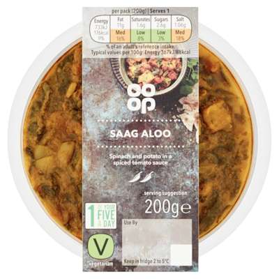 Co-op Saag Aloo 200g Co-op Saag Aloo 200g