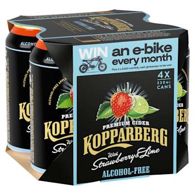 Kopparberg Strawberry & Lime Alcohol Free 4x330ml Kopparberg Strawberry & Lime Alcohol Free 4x330ml