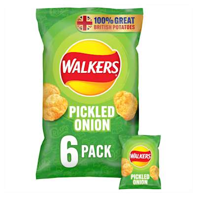 Walkers Pickled Onion 6pk Walkers Pickled Onion 6pk