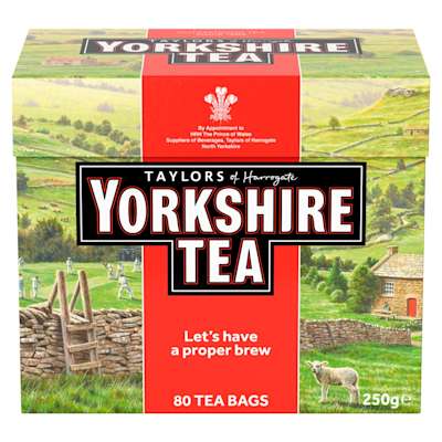 Taylors Yorkshire 80 Tea Bags 250g Taylors Yorkshire 80 Tea Bags 250g