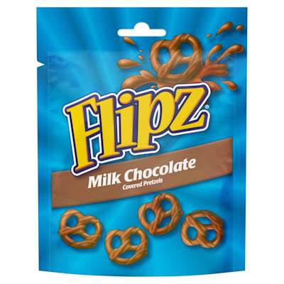 Flipz Milk Chocolate Pretzels 90g Flipz Milk Chocolate Pretzels 90g