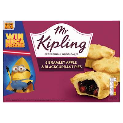 Mr Kipling Apple & Blackcurrant pies 6pk Mr Kipling Apple & Blackcurrant pies 6pk