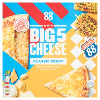 Co-op 12" Classic Crust Big Five Cheese Pizza 500g Co-op 12" Classic Crust Big Five Cheese Pizza 500g