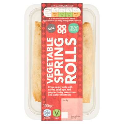 Co-op Vegetable Spring-rolls 100g Co-op Vegetable Spring-rolls 100g