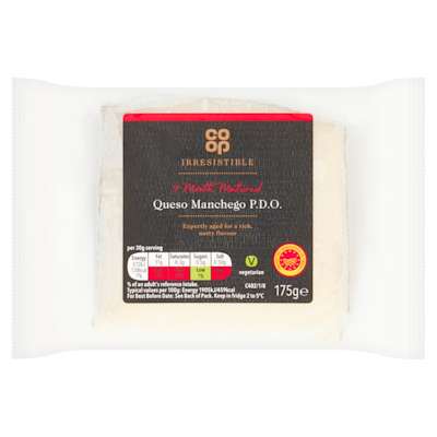 Co-op Irresistible Manchego Cheese 175g Co-op Irresistible Manchego Cheese 175g