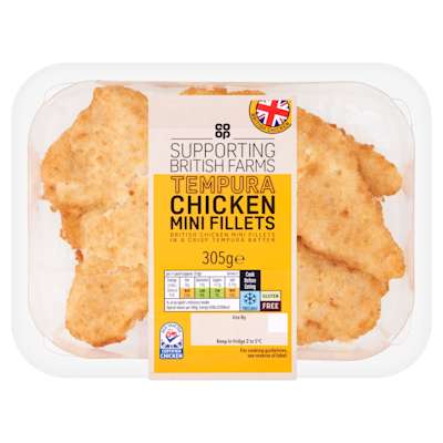 Co-op Chicken Tempura Mini Fillet 305g Co-op Chicken Tempura Mini Fillet 305g