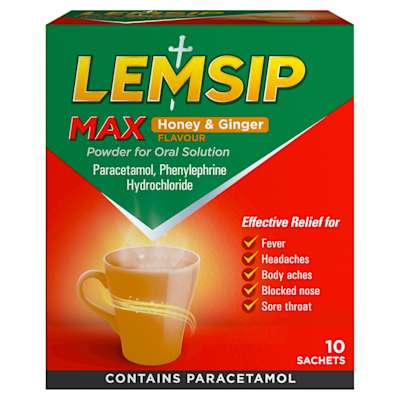 Lemsip Max Honey and Ginger 10s Lemsip Max Honey and Ginger 10s