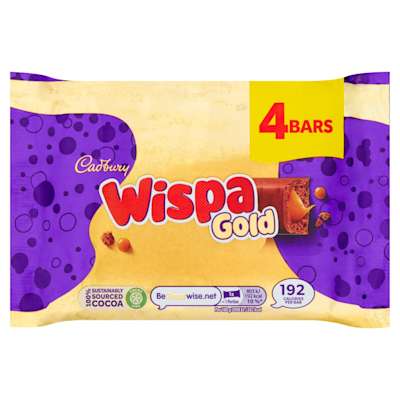 Cadbury Wispa Gold 4 Pack 153.2g Cadbury Wispa Gold 4 Pack 153.2g
