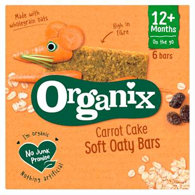 Organix Carrot Cake Soft Oaty Bars 6 x 23g Organix Carrot Cake Soft Oaty Bars 6 x 23g