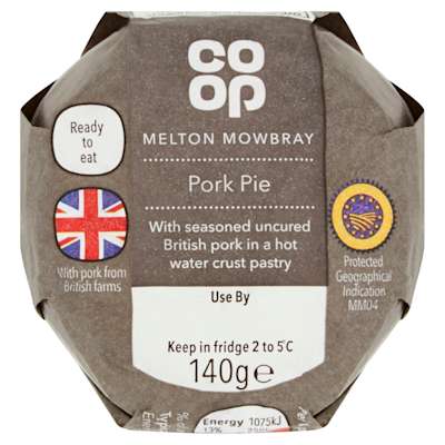 Co-op Melton Mowbray Pork Pie 140g Co-op Melton Mowbray Pork Pie 140g