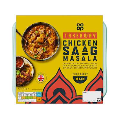 Co-op Chicken Saag Masala 350g Co-op Chicken Saag Masala 350g