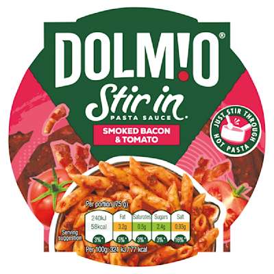 Dolmio Stir in Smokey Bacon and Tomato Pasta Sauce 150g Dolmio Stir in Smokey Bacon and Tomato Pasta Sauce 150g