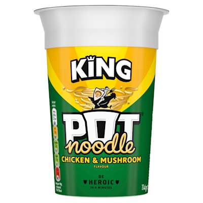 King Pot Noodle Chicken and Mushroom 114g King Pot Noodle Chicken and Mushroom 114g
