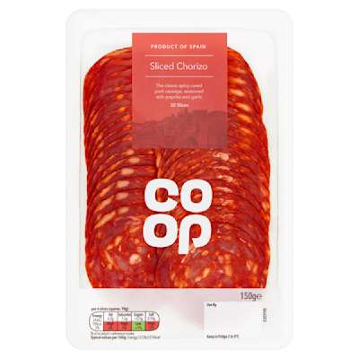 Co-op Sliced Chorizo 150g Co-op Sliced Chorizo 150g