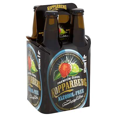 Kopparberg Alcohol Free Strawberry & Lime Bottles 4x330ml Kopparberg Alcohol Free Strawberry & Lime Bottles 4x330ml