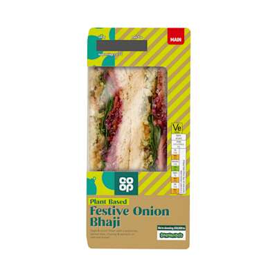 Co-op Spiced Onion Bhaji Sandwich Co-op Spiced Onion Bhaji Sandwich