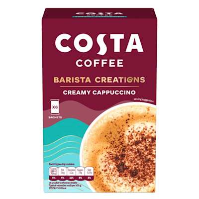 Costa Cappuccino Sachets 6s 144g Costa Cappuccino Sachets 6s 144g