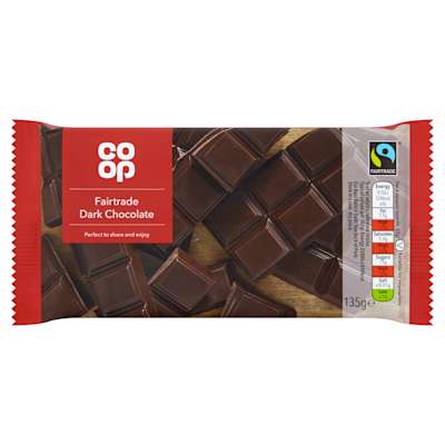 Co-op Fairtrade Dark Chocolate 135g Co-op Fairtrade Dark Chocolate 135g
