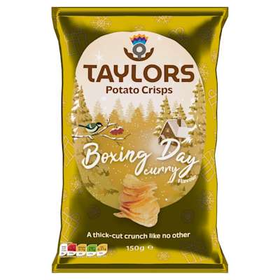 Taylors Crisps Boxing Day Curry Flavour 150g Taylors Crisps Boxing Day Curry Flavour 150g
