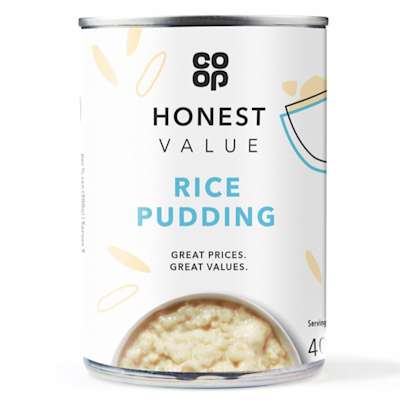Co-op Honest Value Rice Pudding 400g Co-op Honest Value Rice Pudding 400g