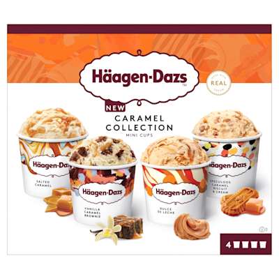 Haagen Dazs Caramel Collection Minicups 4x95ml Haagen Dazs Caramel Collection Minicups 4x95ml