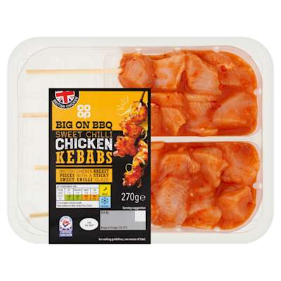 Co-op Sweet Chilli Kebabs 270g Co-op Sweet Chilli Kebabs 270g