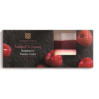 Co-op Irresistible Raspberry Panna Cotta 2x100g Co-op Irresistible Raspberry Panna Cotta 2x100g