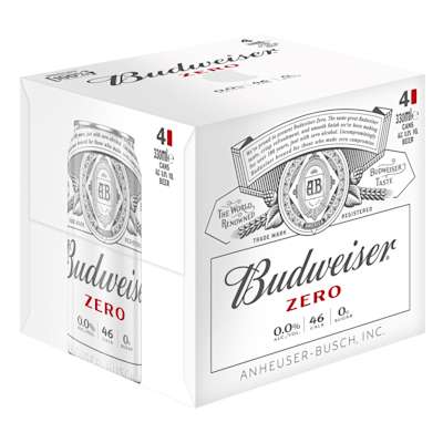 Budweiser Zero Cans 4x330ml Budweiser Zero Cans 4x330ml