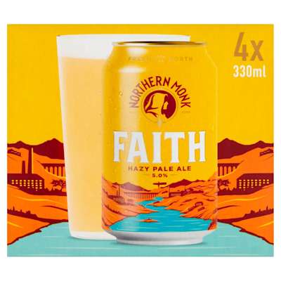 Northern Monk Faith Hazy Pale Ale Cans 4x330ml Northern Monk Faith Hazy Pale Ale Cans 4x330ml