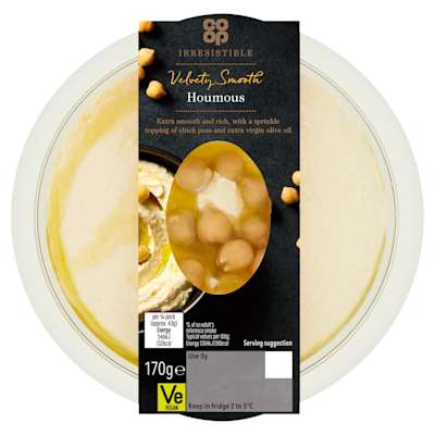 Co-op Irresistible Velvety Smooth Houmous 170g Co-op Irresistible Velvety Smooth Houmous 170g