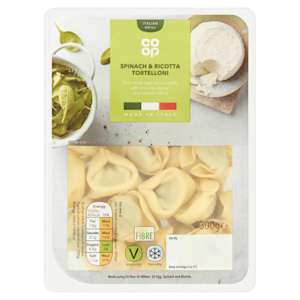 Co-op Fresh Spinach & Ricotta Tortelloni 300g Co-op Fresh Spinach & Ricotta Tortelloni 300g