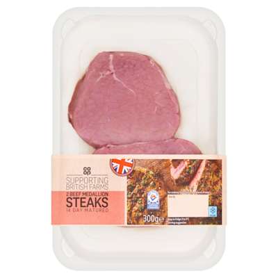 Co-op British Beef Medallions 300g Co-op British Beef Medallions 300g