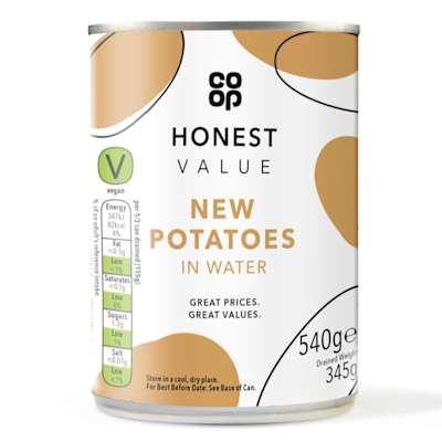 Co-op Honest Value New Potatoes in Water 540g Co-op Honest Value New Potatoes in Water 540g